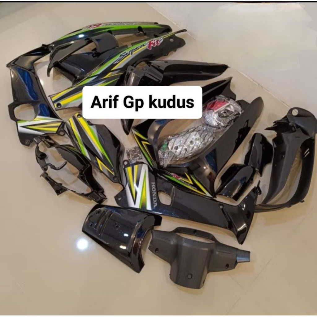 COVER BODI SET SUPRA FIT LAMA (STRIPING HIJAU)