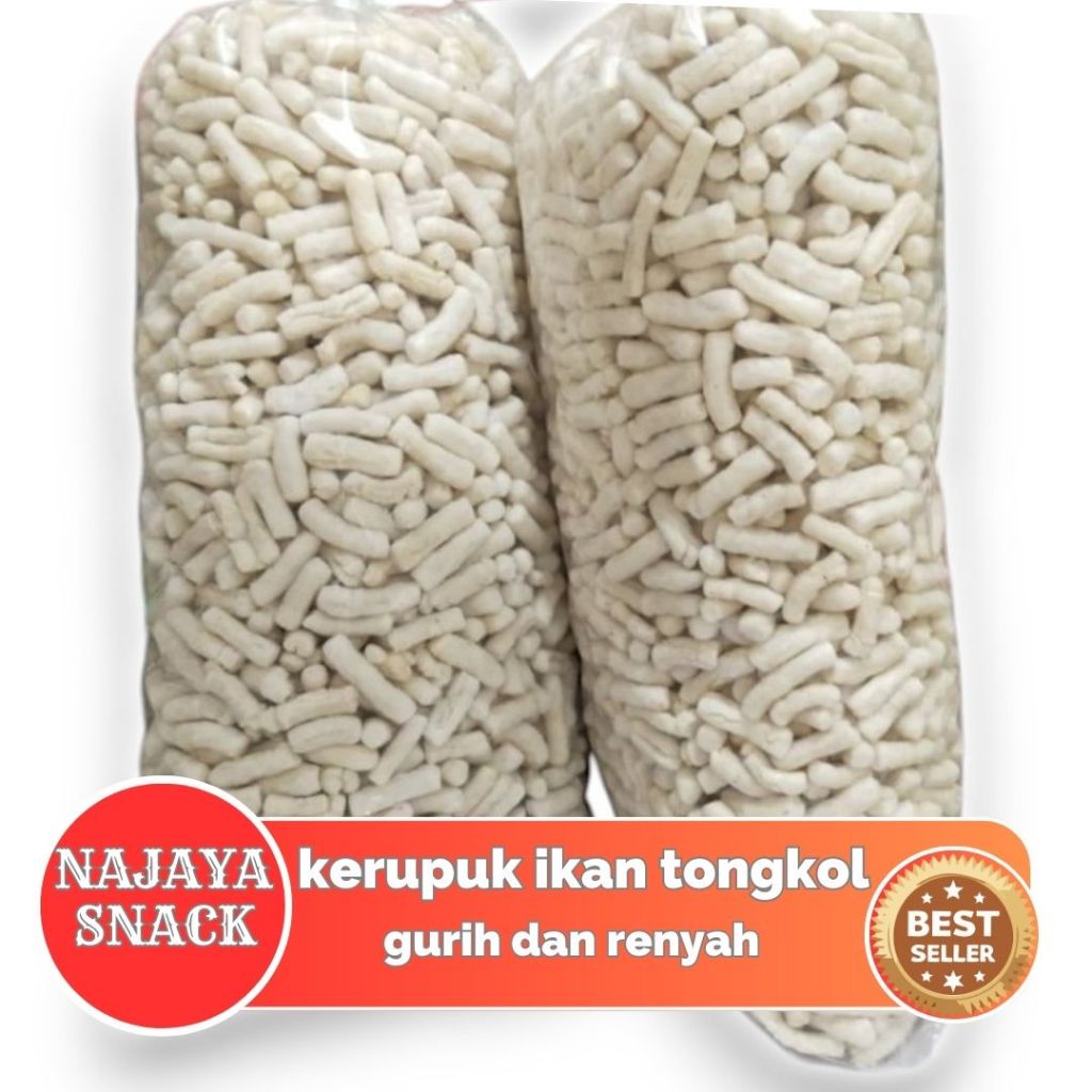 

Najaya Snack-Kerupuk Pilus Kotak Ikan Tongkol Kemasan 500g-1kg
