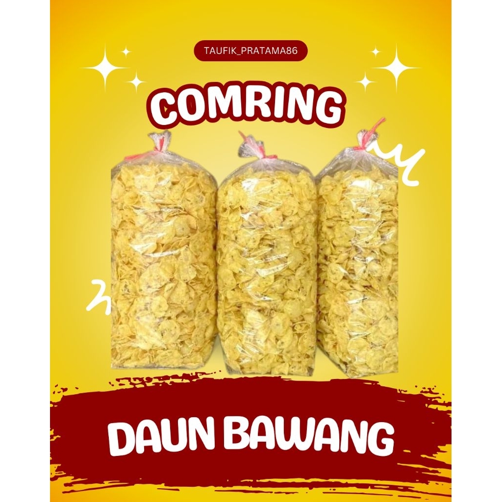 

TERLARIS Comring daun bawang/gemblong makanan tradisional/kecimpring singkong rasa daun bawang enak