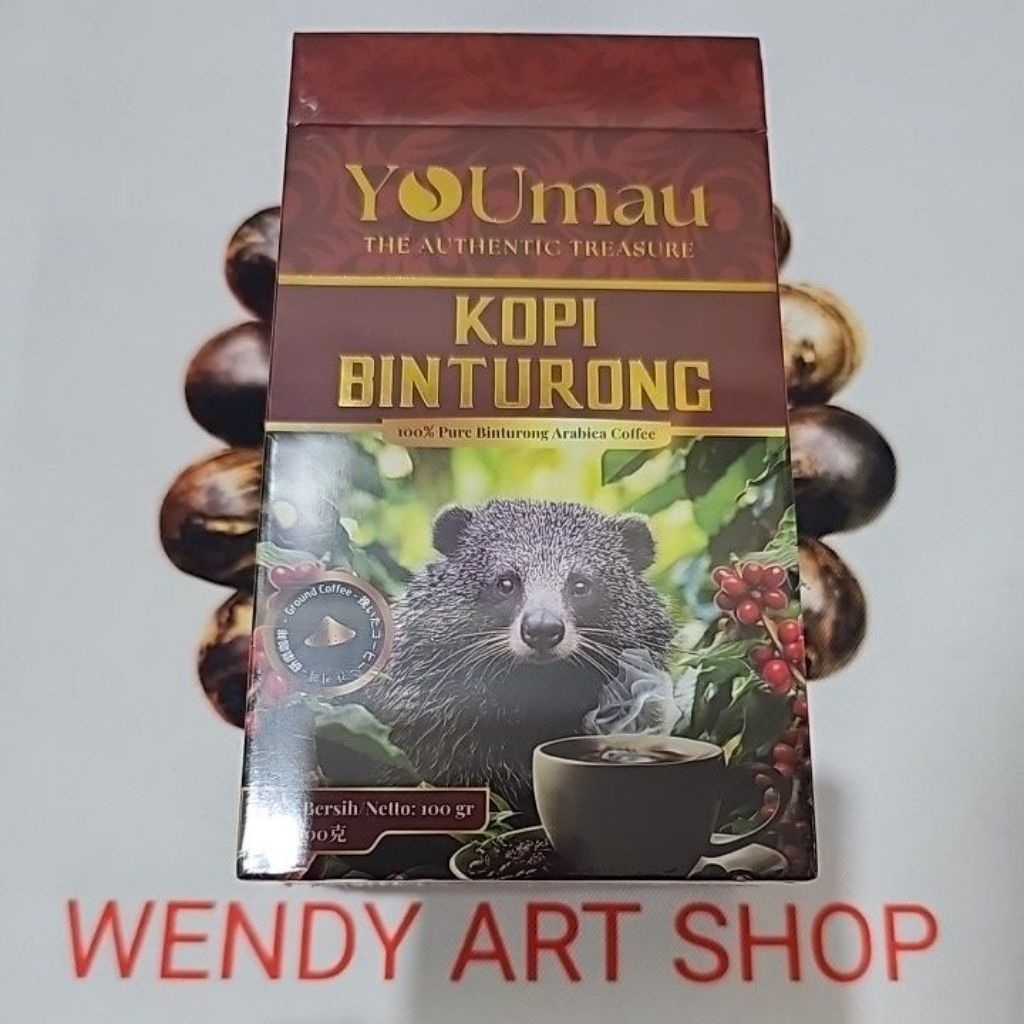 

Kopi Binturong (100% Pure Binturong Arabica Coffee) +/- 100 Gram
