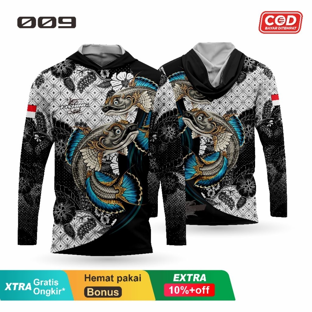 KAOS MANCING / BAJU MANCING FULL PRINTING BERTOPI