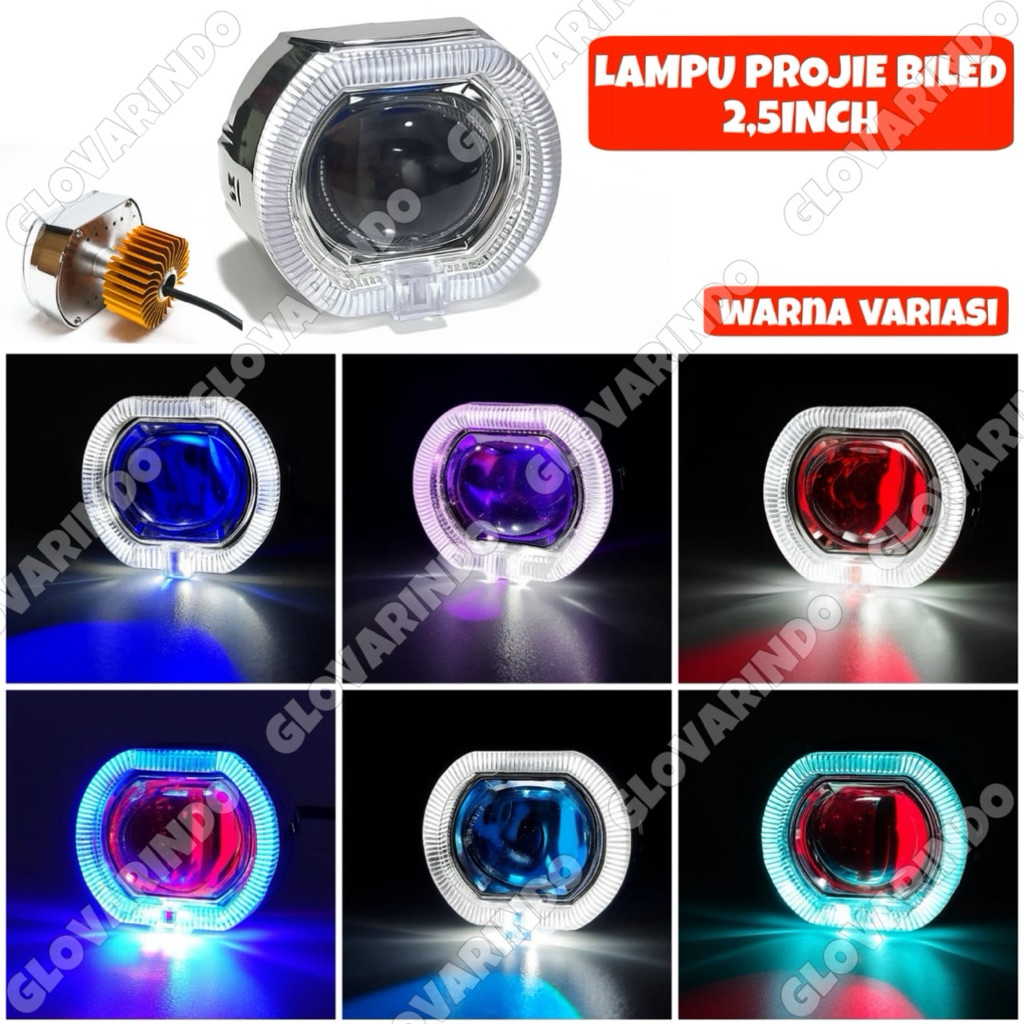 Motor Lampu Depan Projie BILED Headlamp Projie Bi LED Mini 1 Lensa 2,5 Inch