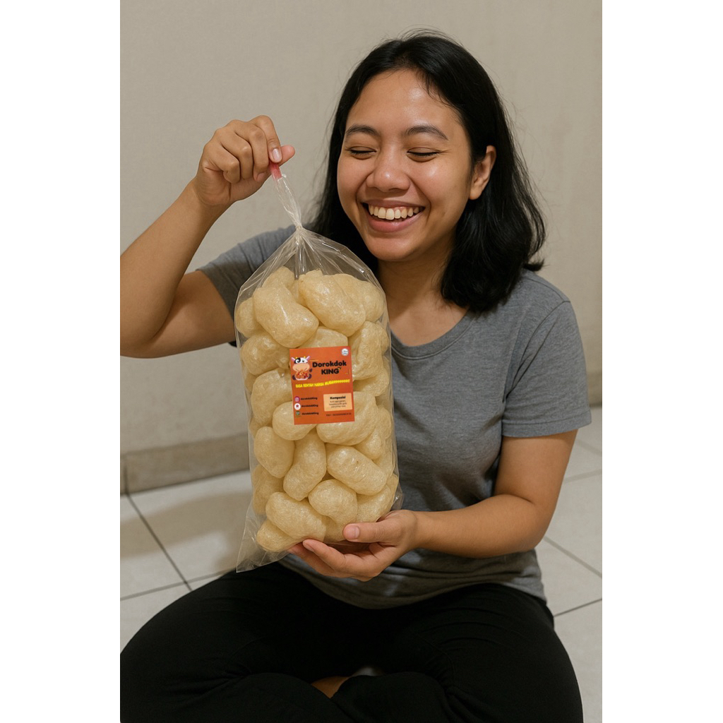 

Dorokdok KING Kerupuk Kulit Sapi Asli 100% | Rasa Asin Gurih | Super Kriuk!