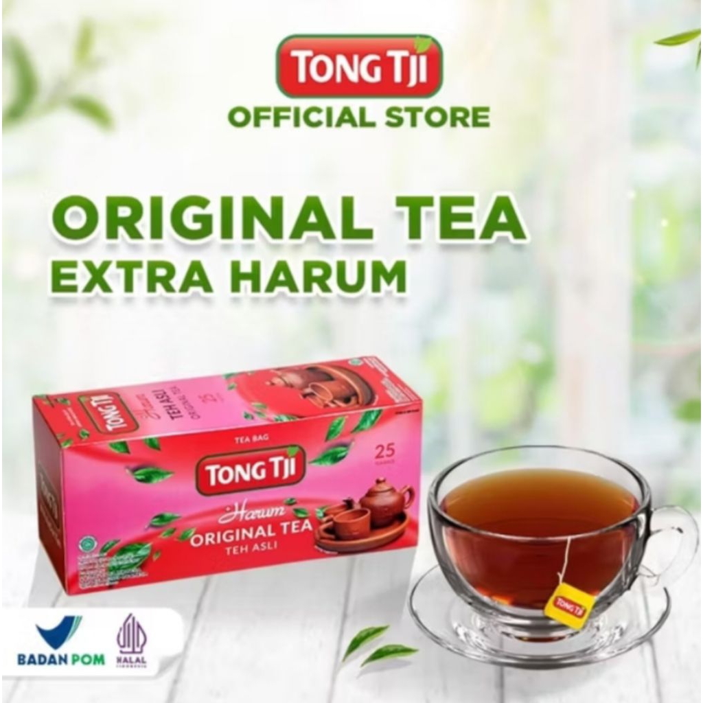 

Tong Tji Extra Harum non Amplop 25s, Teh Celup per Pack