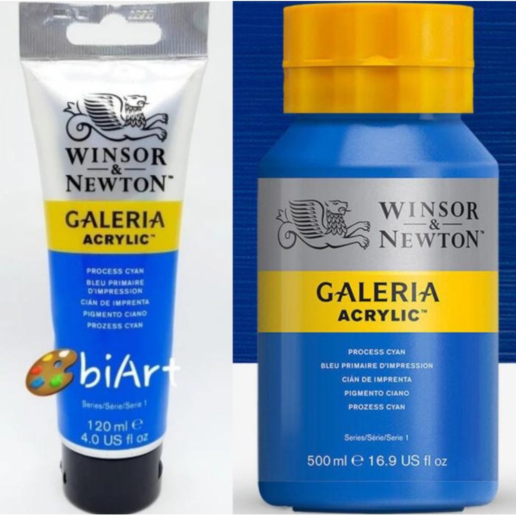 

Cat Akrilik Galeria Acrylic Colour 500ml / 120ml Process Cyan Winsor & Newton