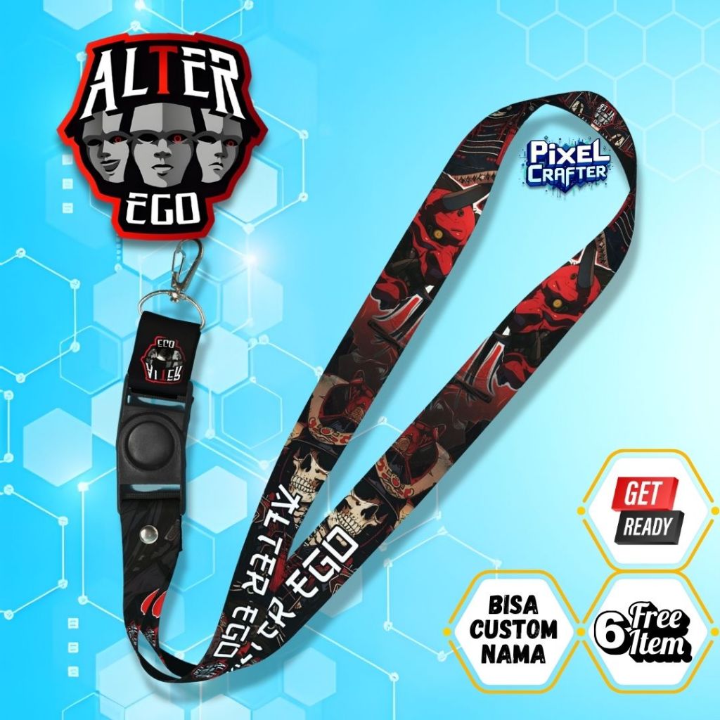 

LANYARD ALTER EGO ONIMASK | GANTUNGAN HP | GANTUNGAN POD | GANTUNGAN KUNCI | GANTUNGAN ID CARD