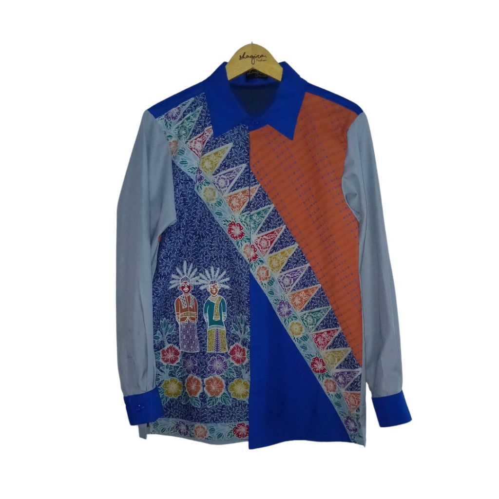 Kemeja Batik Pria Lengan Panjang - Tenun Baduy x Batik Betawi