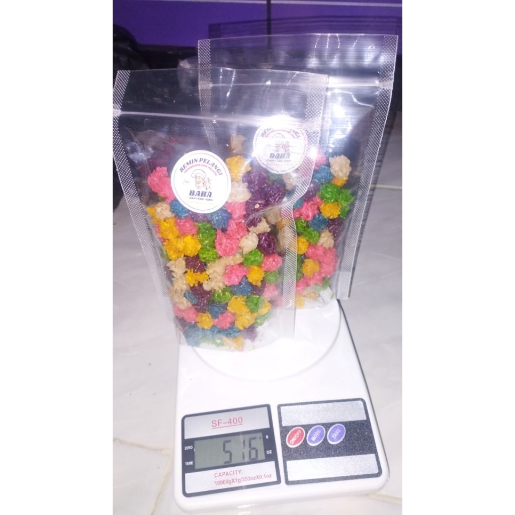 

Rengginang Mini Pelangi (REMIN) Mentah 250gr ,500gr, 1kg