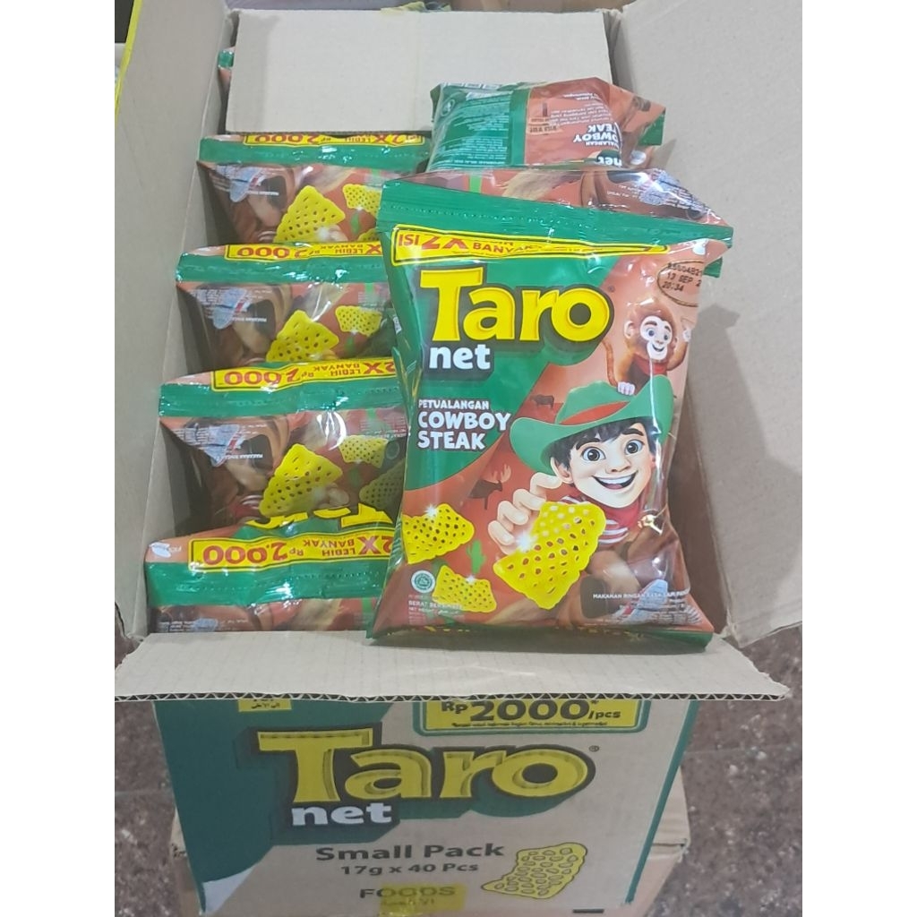 

Taro Cowboy Steak & Seawed (2 pilihan rasa)17gx40bungkus/1Dus