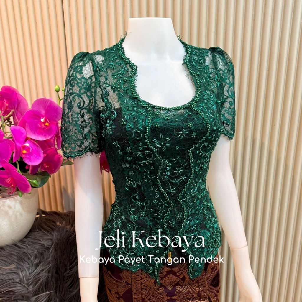 Jeli Kebaya - Kebaya Payet Tangan Pendek | Kebaya Jadi | Kebaya Modern | Kebaya Bali | Kebaya Kondan