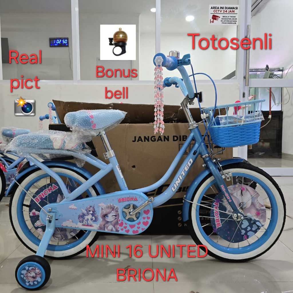 sepeda anak perempuan mini 16 inch united briona / mini 16 inch united barbie