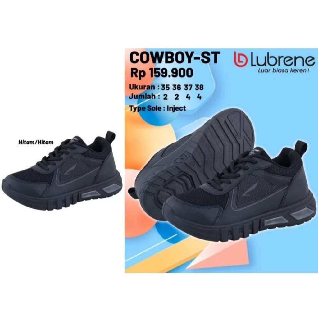 Sepatu hitam lubrene