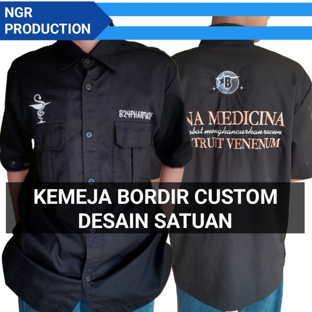 kemeja bordir custom satuan | seragam kerja bordir custom satuan | kemeja bordir custom komunitas