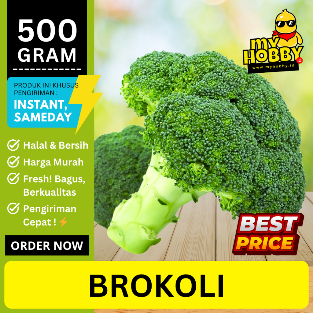 

Brokoli Segar 500 Gram! Bagus, Murah Berkualitas! Superfood Enak & Sehat, Anti Kanker. MyHobby ID