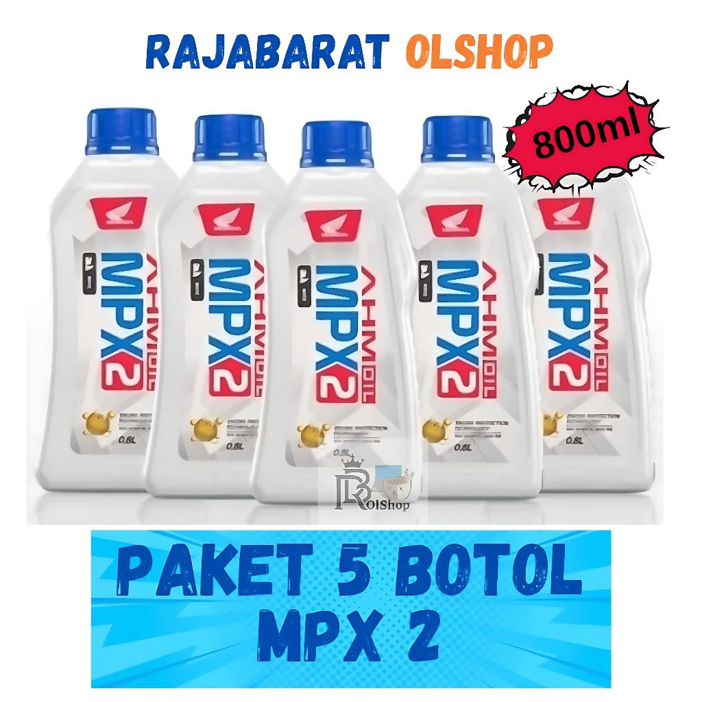 Paket Grosir 5 Botol Oli Motor AHM MPX2 MATIC 800ml 0,8L