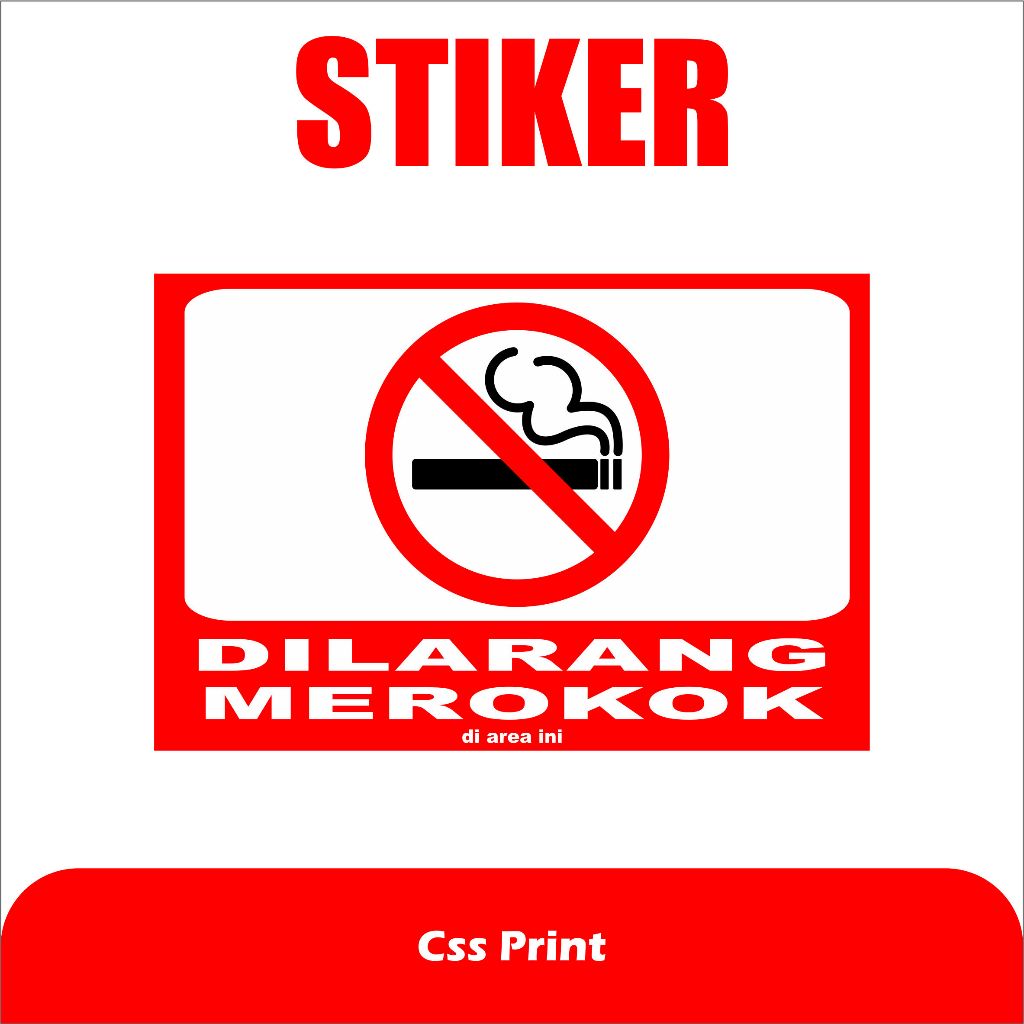 

STIKER DILARANG MEROKOK / NO SMOKING VAPE RAMBU PERINGATAN BAHAYA