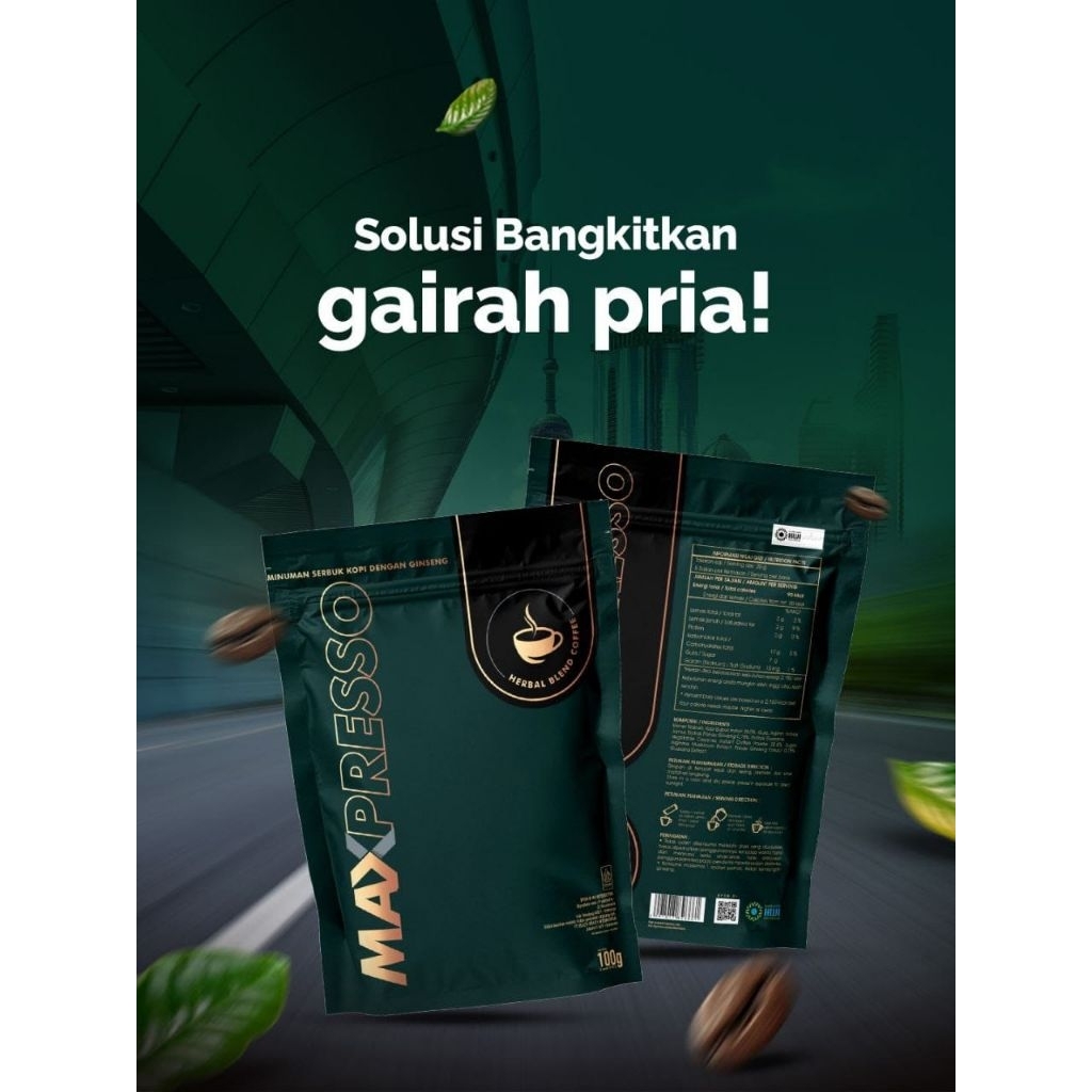 

Maxpresso Coffe ginseng asli original 100% ~meningkatkan stamina pada pria~