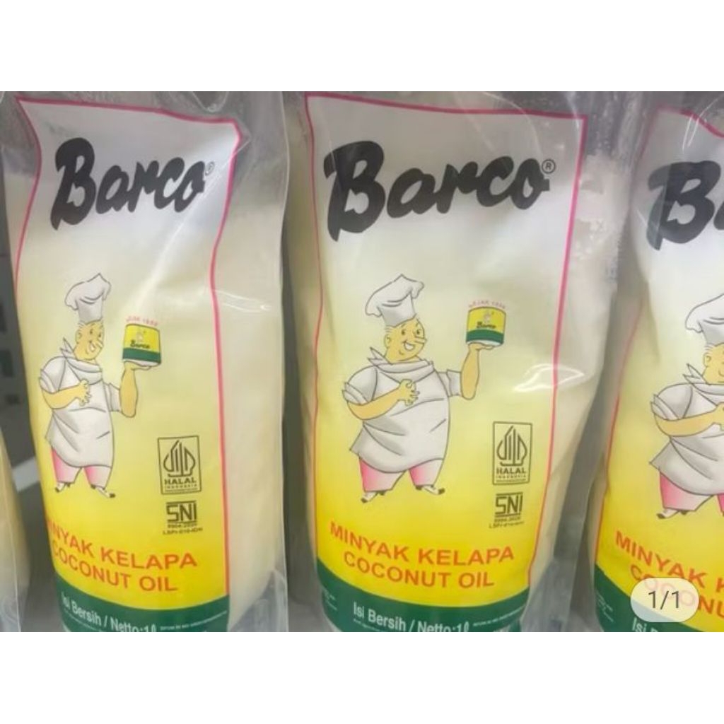 

Minyak goreng kelapa Barco 1L