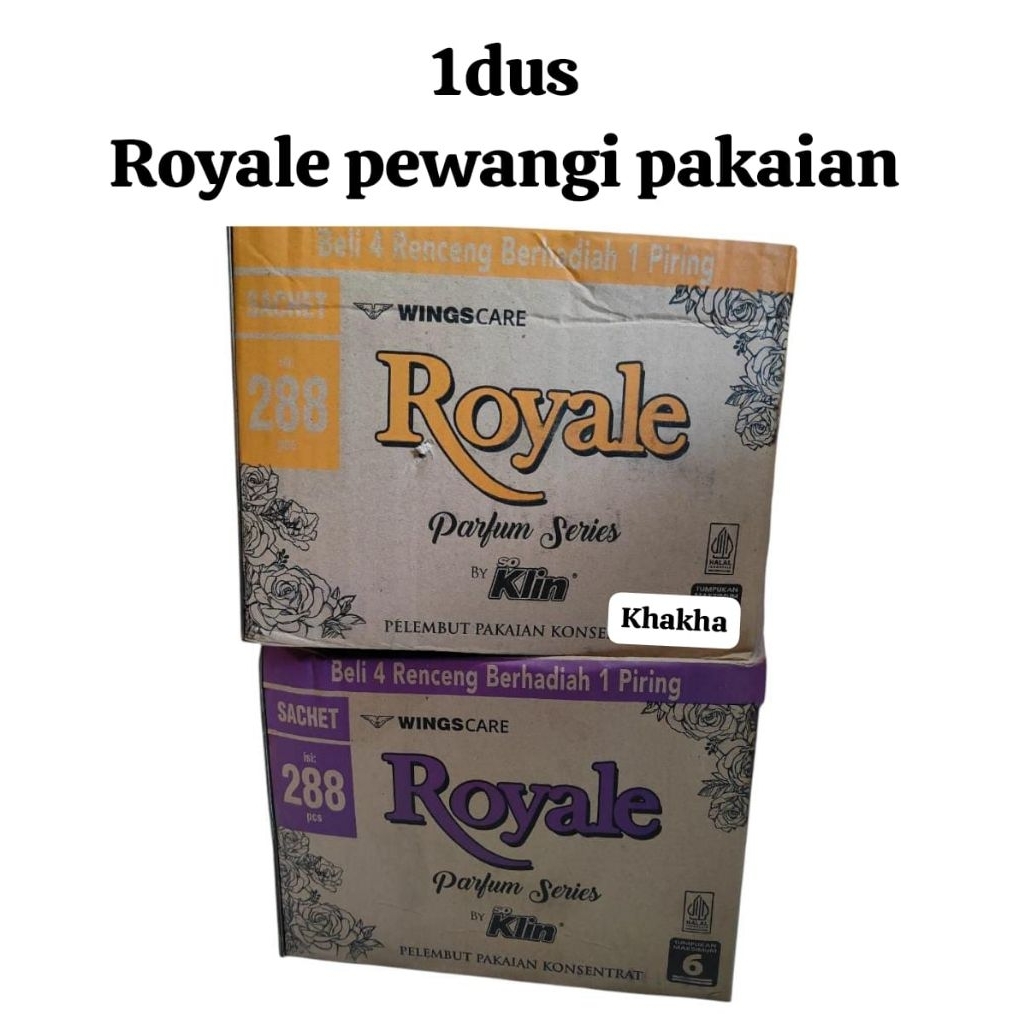 1 DUS ROYALE PEWANGI PAKAIAN ISI 288 SACHET
