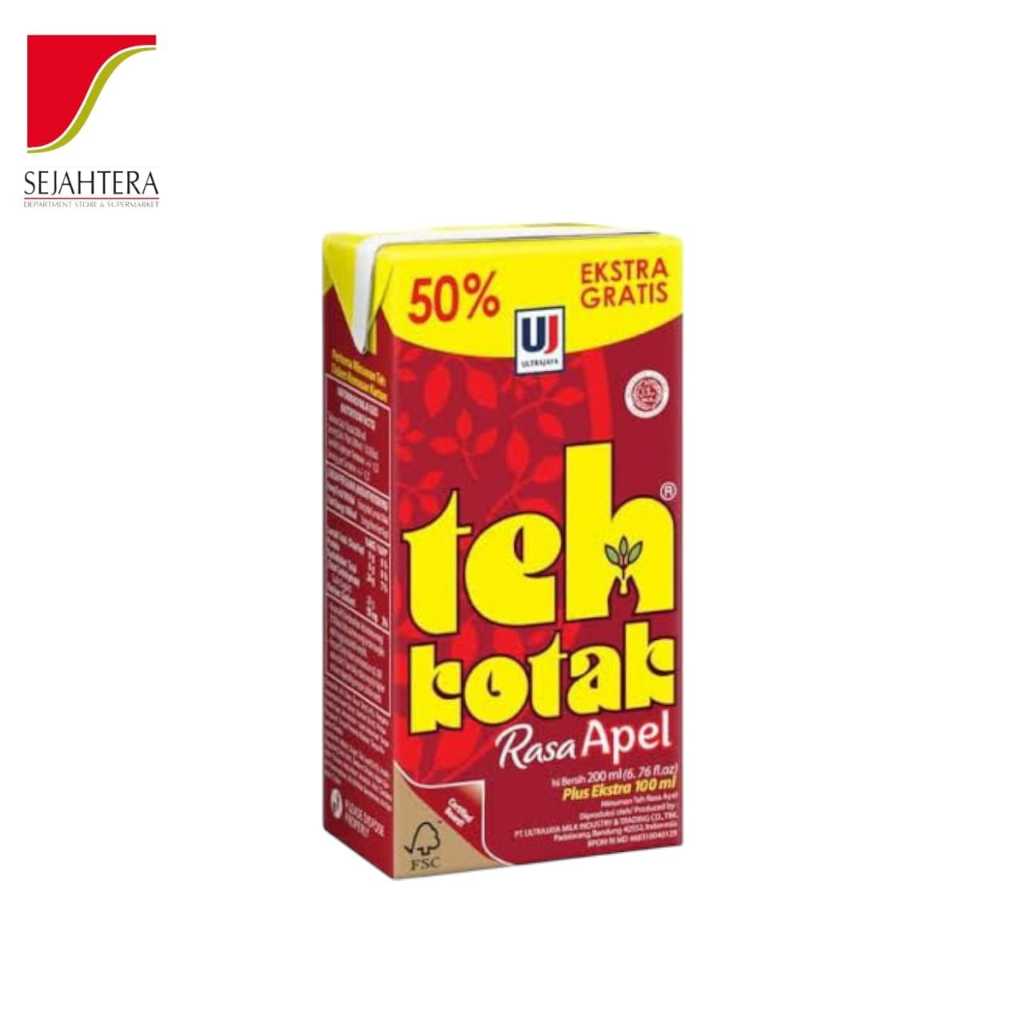 

Ultra Teh Kotak Apple 300ml – Teh Buah Rasa Apel, Segar & Praktis