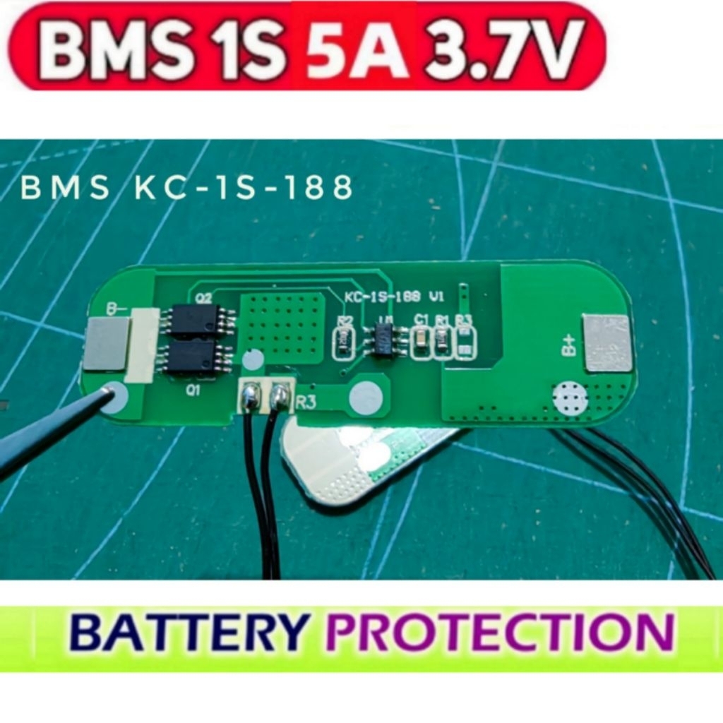 BMS 1S 5A 3.7V 18650 Battery Lithium Protection