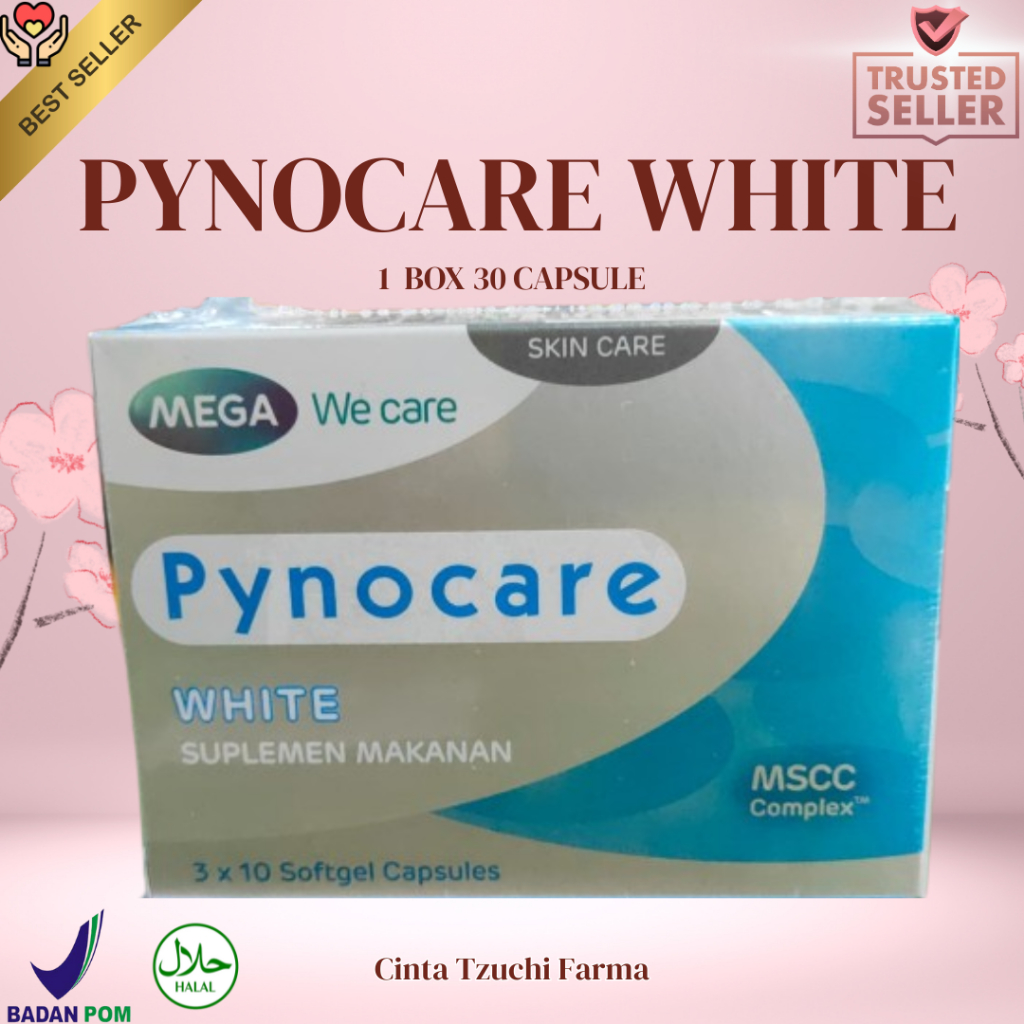 PYNOCARE WHITE ORIGINAL BOX ISI 30 / PENCERAH WAJAH MENYAMARKAN FLEK HITAM & BEKAS JERAWAT
