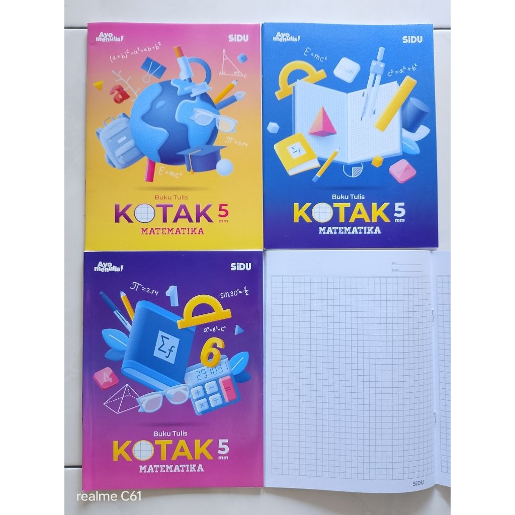 

Buku Tulis SIDU Kotak Mini 38 lembar Strimin Matematika