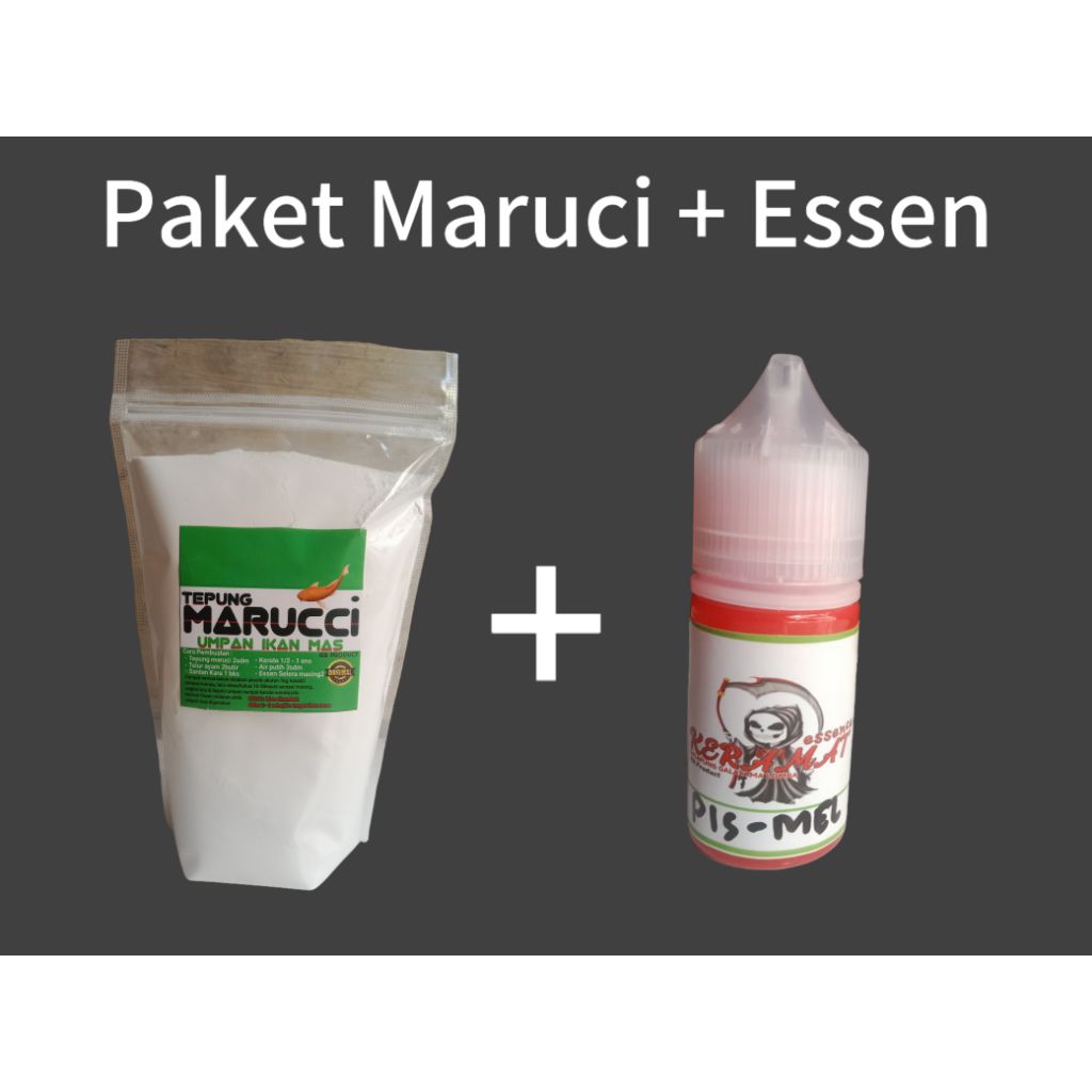 

Tepung maruci dan Essen khusus ikan mas