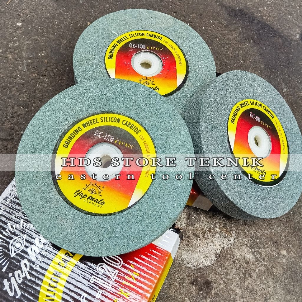Batu Gerinda Duduk 6 inch Tjap Mata Grinding Wheel Batu Gerinda Poles