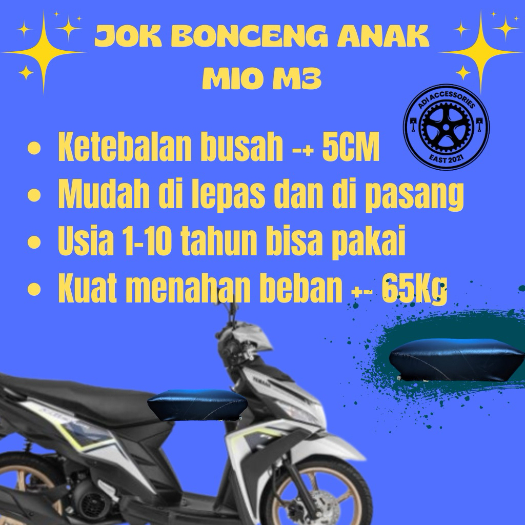 Jok Boncengan Anak Motor Mio Soul, Mio Soul GT, Mio Smile, Mio Sporty, Mio Z, Mio S, Mio J,DLL
