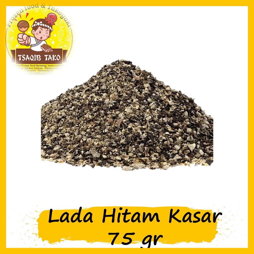 

PROMO Black Pepper Crushed 50gram / Lada Hitam Cacah 75 gram