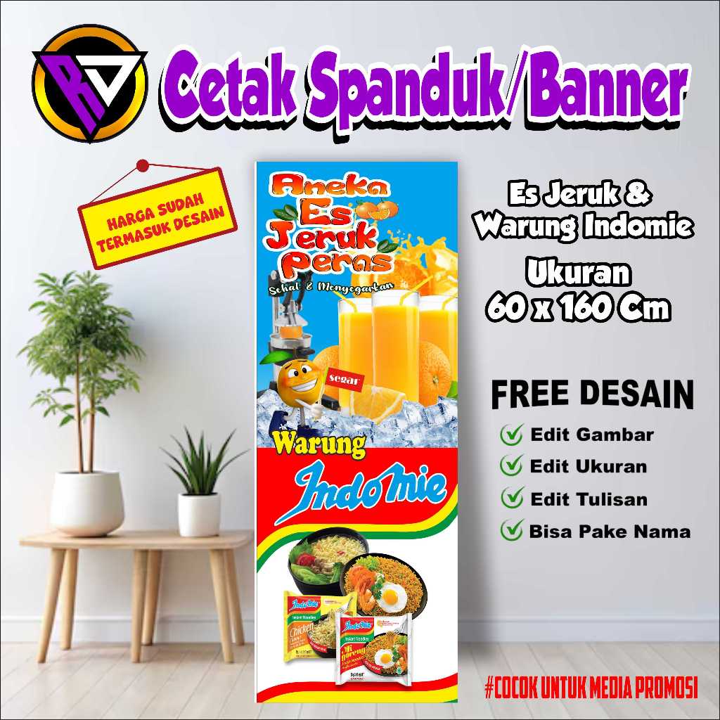 SPANDUK BANNER ES JERUK & INDOMIE