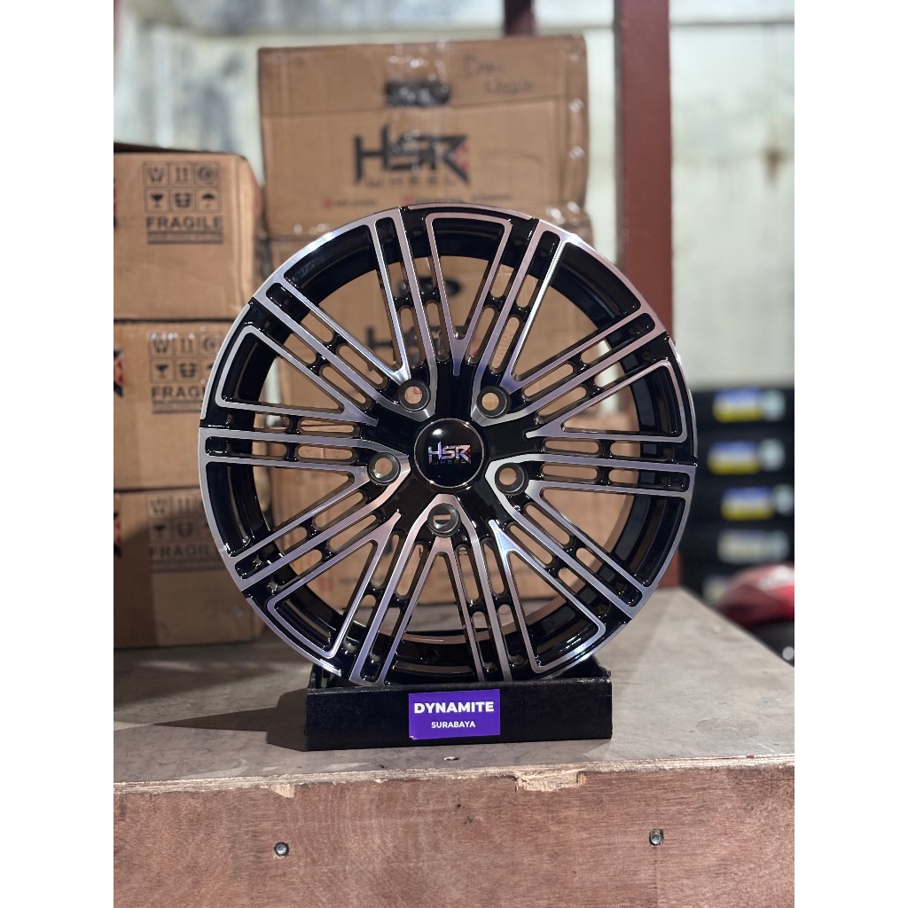 velg hsr tomok ring 17 lebar 7,5 black polish untuk hrv xpander terios innova ertiga grand max