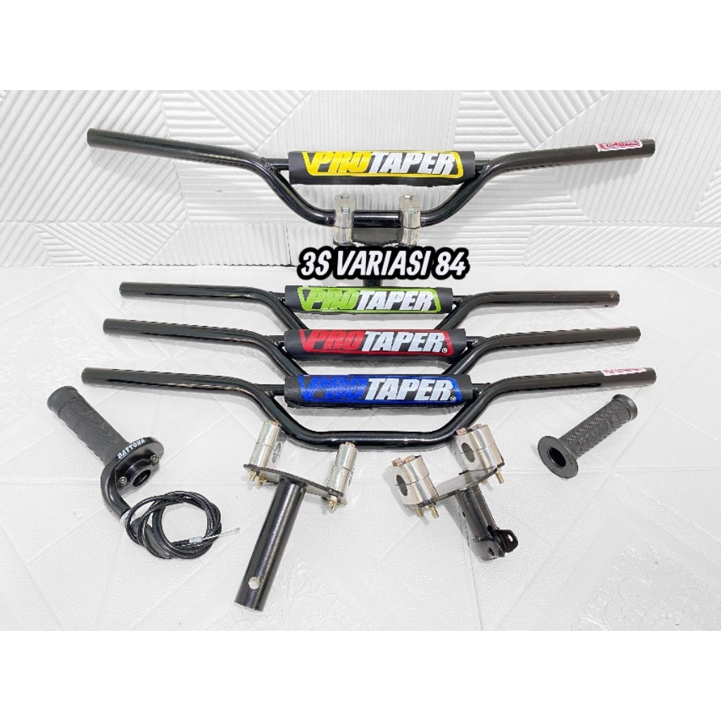PAKET STANG CRF DTRAKER+DUDUKAN STANG +GAS SPONTAN POLOS