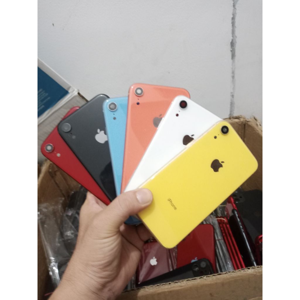 Housing casing backdoor Iphone Xr original cabutan warna lengkap(bekas)