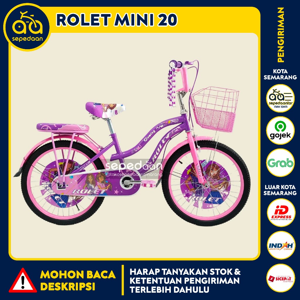 Sepeda Anak MINI CTB 20 LISELLA ROLET INTERBIKE ATLANTIS - Keranjang Cewek Perempuan