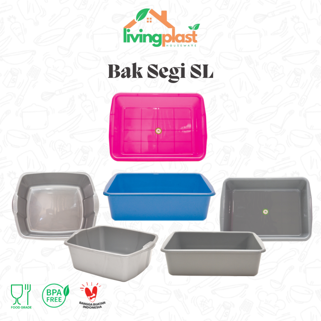 Bak Segi Plastik SL / Bak Segi Jumbo / Bak Segi SIlver Metalik / Baskom Segi Plastik / Bak Plastik