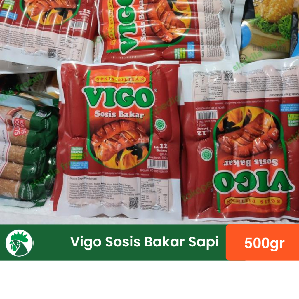 

Vigo Sosis Sapi Bakar Isi 12 550gr / Sosis Bakar Vigo