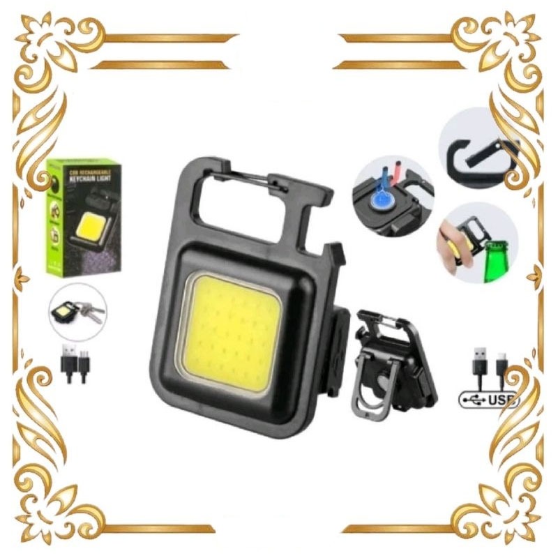 Keychain Light Lampu Senter Mini Led Tahan Air Keychain Gantungan Kunci Magnet Opener Mall57