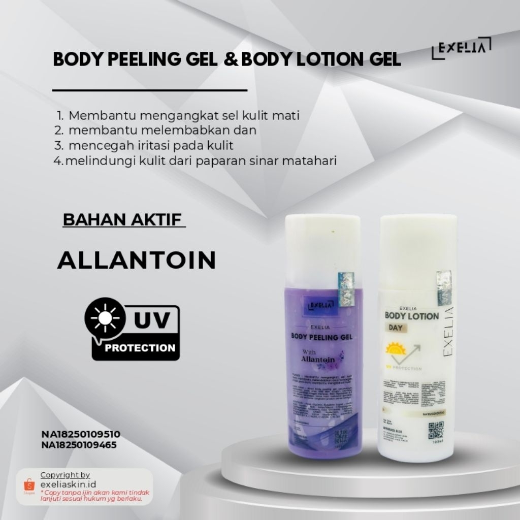 EXELIA - PAKET PENGELUPASAN BODY PEELING GEL & LOTION DAY
