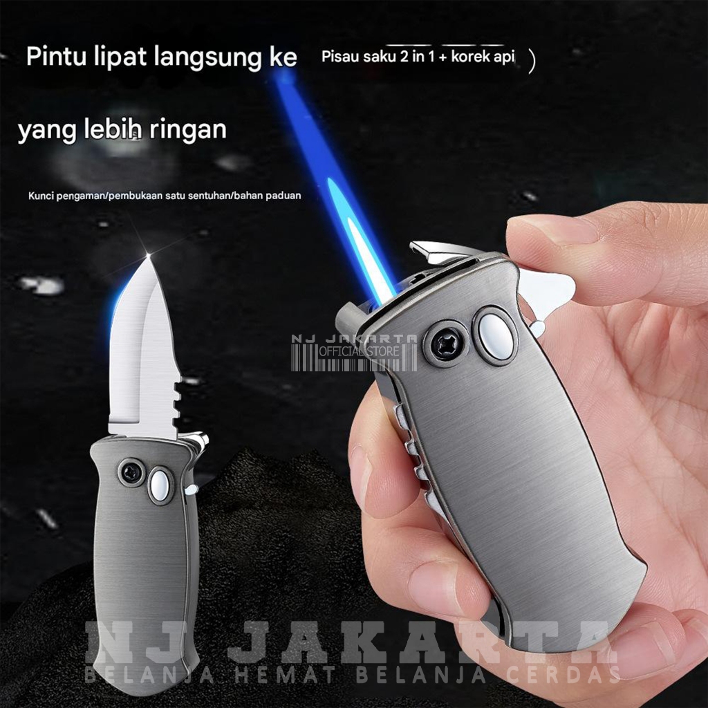 Korek Api Pisau Pengapian Las Isi Ulang Gas Model Pisau He Feng Lighter Hf-2504
