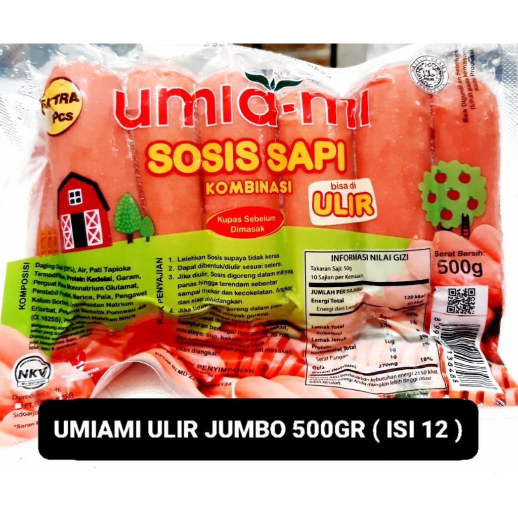 

SOSIS UMIAMI SOSIS ULIR SAPI JUMBO 500GR
