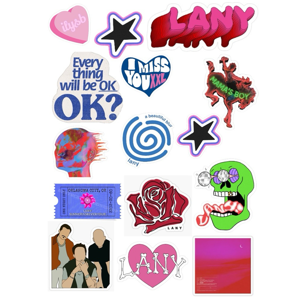

STICKER LANY UNTUK HP/LAPTOP/TAB/TUMBLR/SCRAP BOOK GLOSSY Uk 4-6cm (15 pcs)
