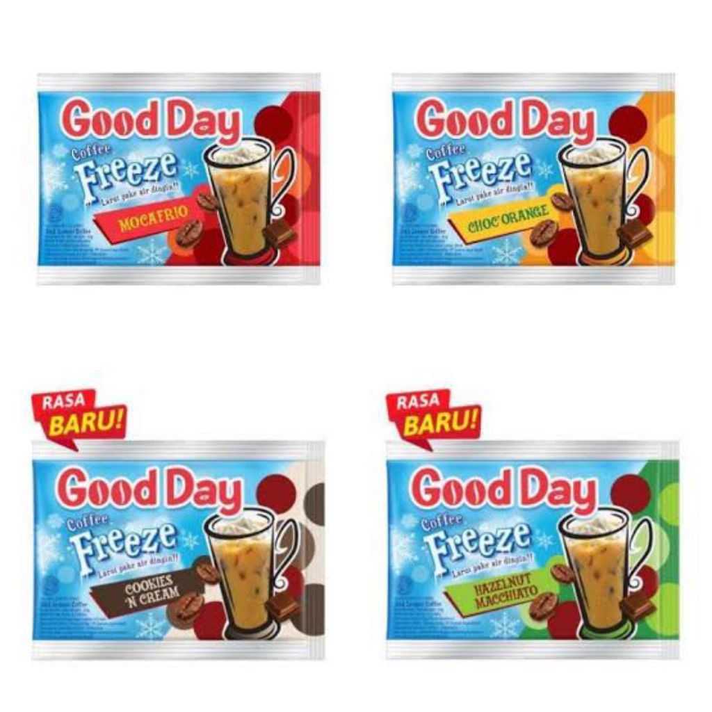 

‎Kopi Instan Good Day Freeze Sachet All Varian Mocafrio | Choc' Orange | Cookies 'N Cream | Hazelnut Macchiato