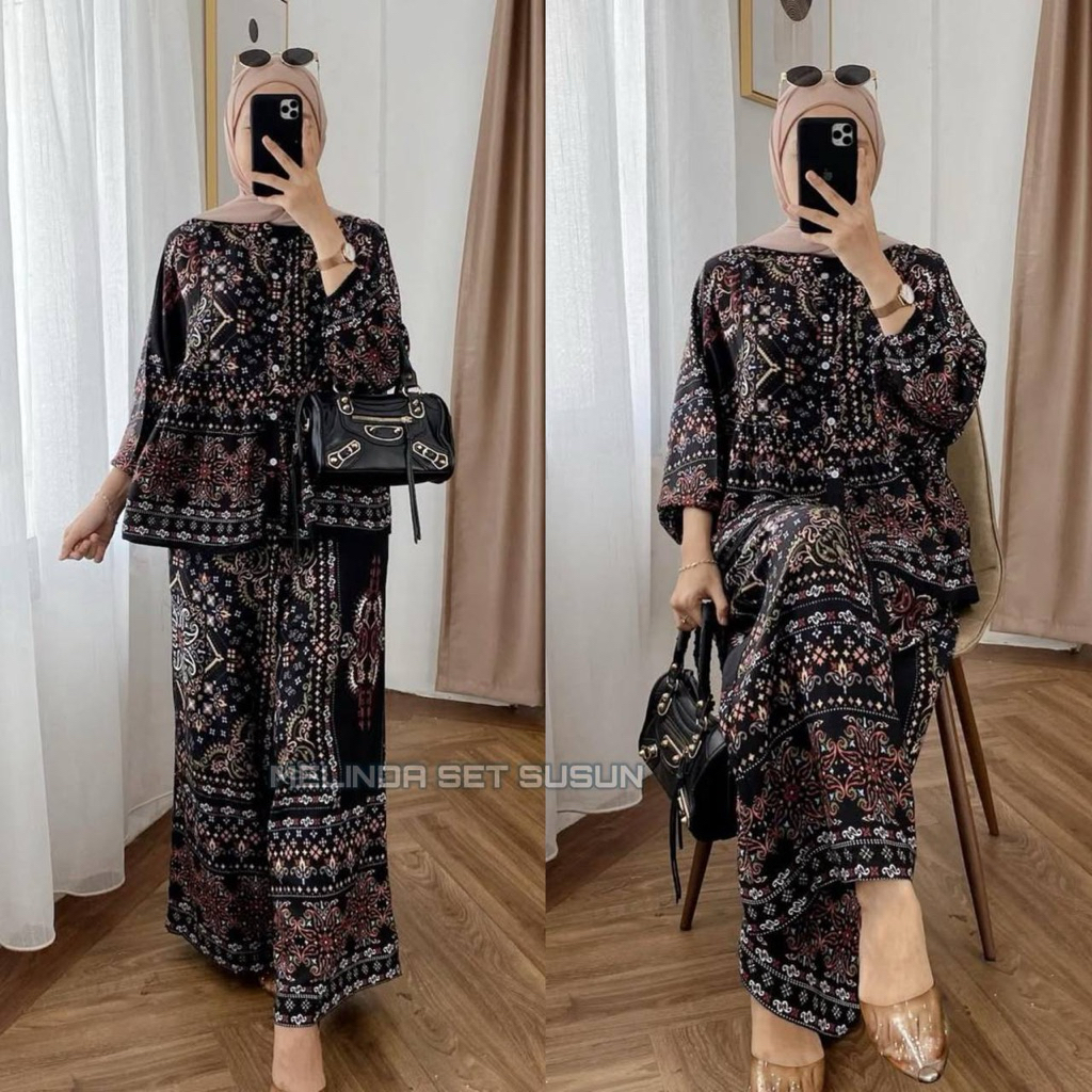 SET TUNIK SEMI CROP RAYON REMPEL // ONE SET TUNIK RAYON DIAMOND SETELAN RAYON PREMIUM