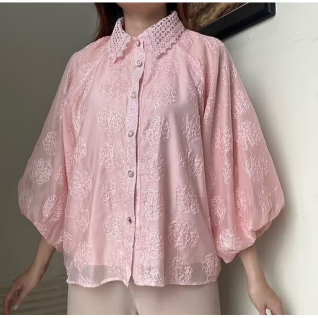 blouse bangkok import lengan balon