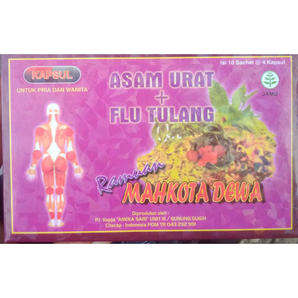 Kapsul Asam Urat dan Flu tulang Ramuan Mahkota Dewa