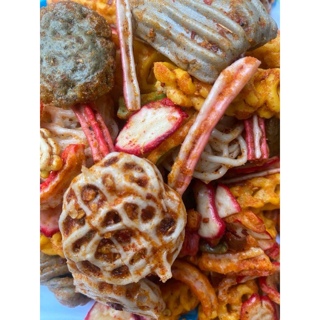 

kerupuk seblak kering mix ( tanpa minyak) /sebring pedas pedas/seblak kering mix toping/sebring mix