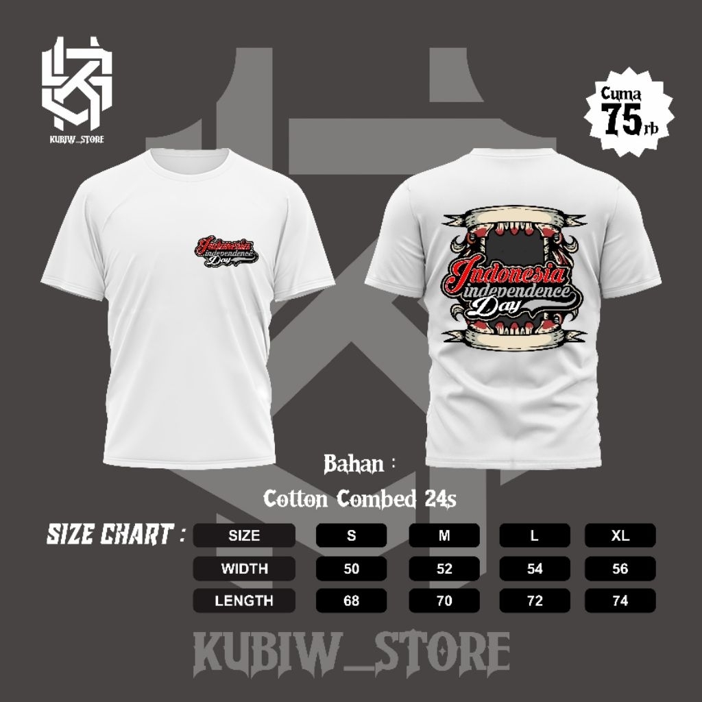KAOS 17 AGUSTUS DIRGAHAYU REPUBLIK INDONESIA 2025 / KAOS CUSTOM DESAIN SENDIRI