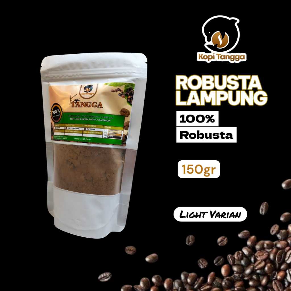 

Kopi Robusta Lampung Asli Premium 100% Tanpa Campuran - Kopi Tangga Varian Light 150 Gram